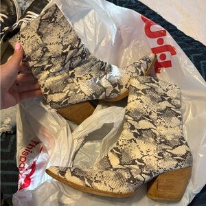 Snakeskin Ankle Boots